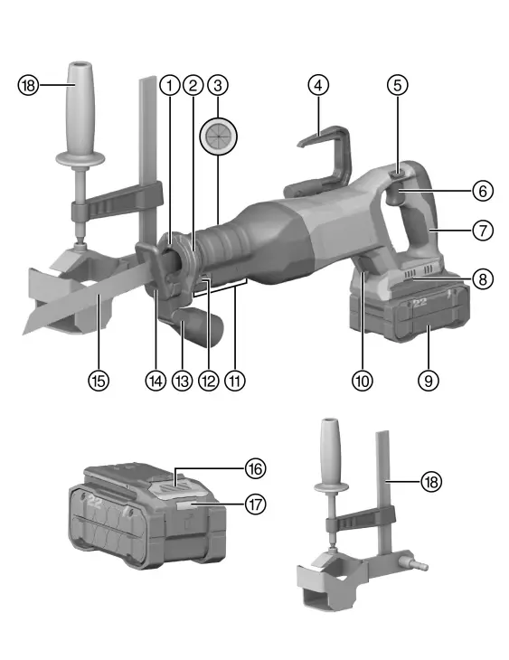 HILTI SR 6-22 Cordless Reciprocating Saw - FIg