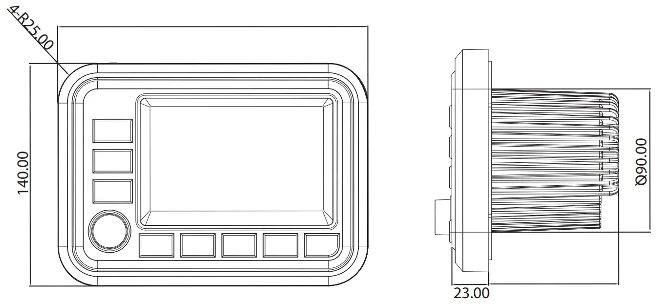 BOSS AUDIO SYSTEM MGV550B Marine Gauge Digital Media AM FM Receiver - figure 4