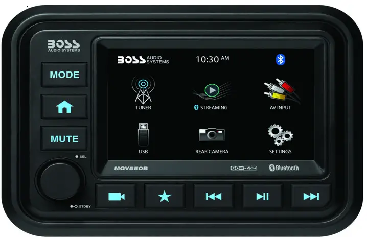 BOSS AUDIO SYSTEM MGV550B Marine Gauge Digital Media AM FM Receiver