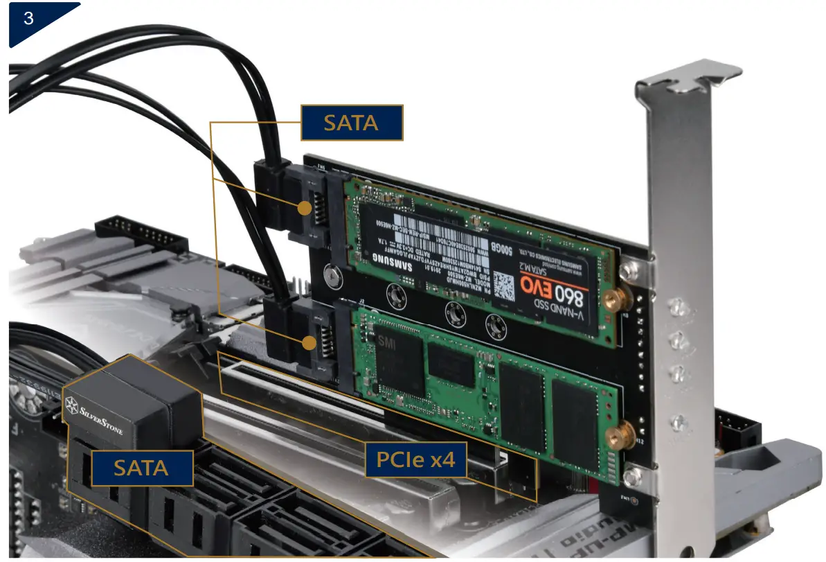 SILVERSTONE ECM27 SATA M.2 SSD to PCI-E x4 Adapter Card - fig3