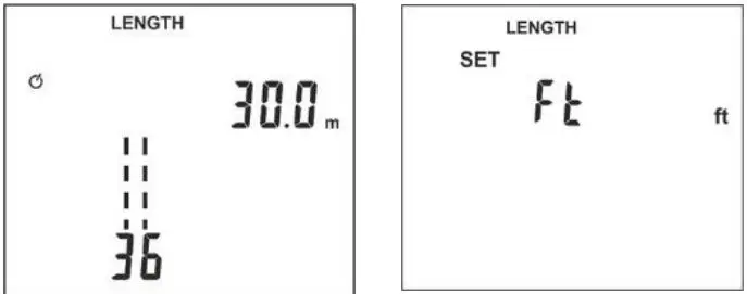 ULINKS LINKLAN Portable LAN Network Cable Verifier Toot User Manual - Setting up cable length units