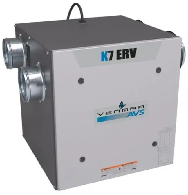 VENMAR K7 ERV Energy Recovery Ventilator
