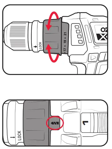 ozito PXDATS 018 Multi Chuck Drill - Belt torque collar