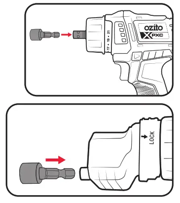 ozito PXDATS 018 Multi Chuck Drill - integrated hex