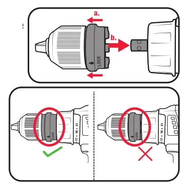 ozito PXDATS 018 Multi Chuck Drill - push