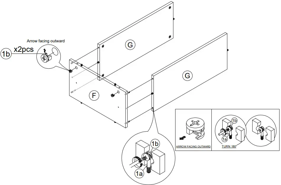 Furinno 21349 Lift Top Coffee Table - ASSEMBLY 2