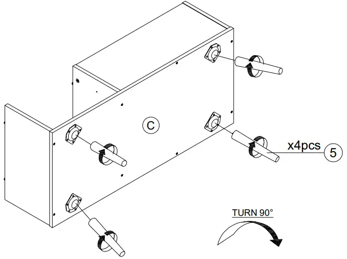 Furinno 21349 Lift Top Coffee Table - ASSEMBLY 8