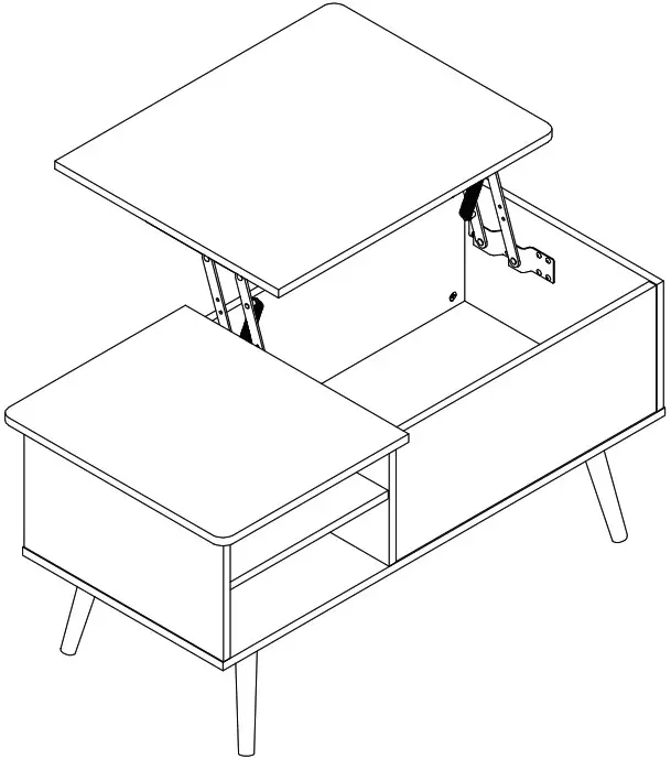 Furinno 21349 Lift Top Coffee Table