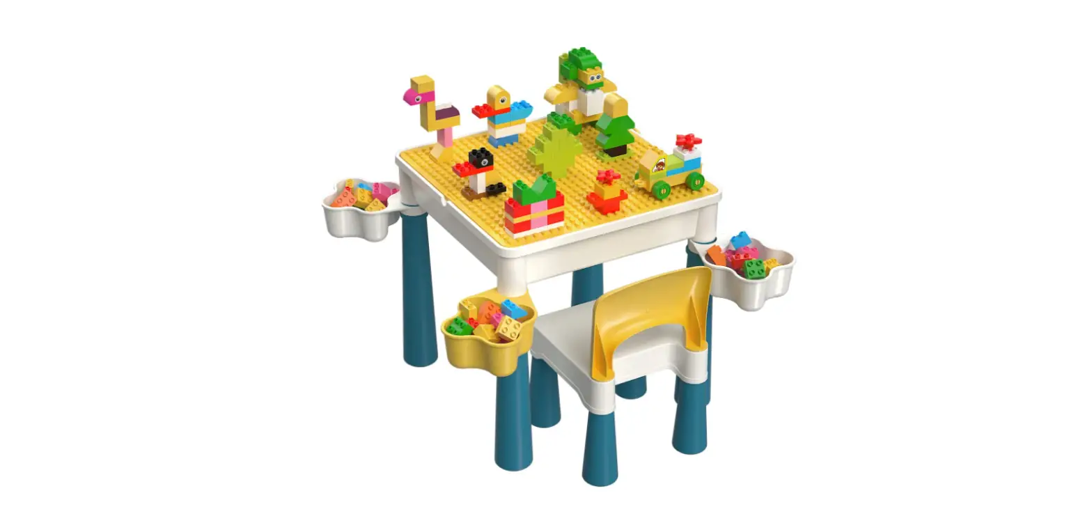 Gem Toys 8601 Childrens Table With Chairs And 100pcs Block Set Instruction Manual