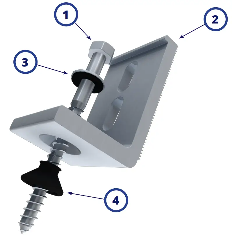 EcoFasten SLR 211 0459 3 Inch Slotted L Bracket - SYSTEM COMPONENTS