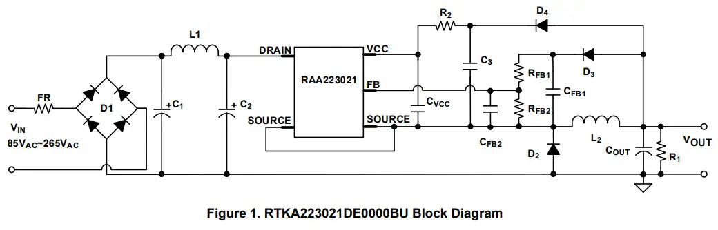 RENESAS RTKA223021DE0000BU High Voltage Buck Converter Evaluation Board - Feagure 1