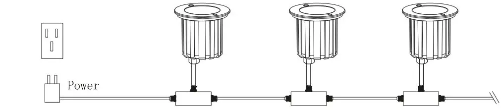 YPHIX 50298100 Grond Spot Instruction Manual - High Voltage single color fitting