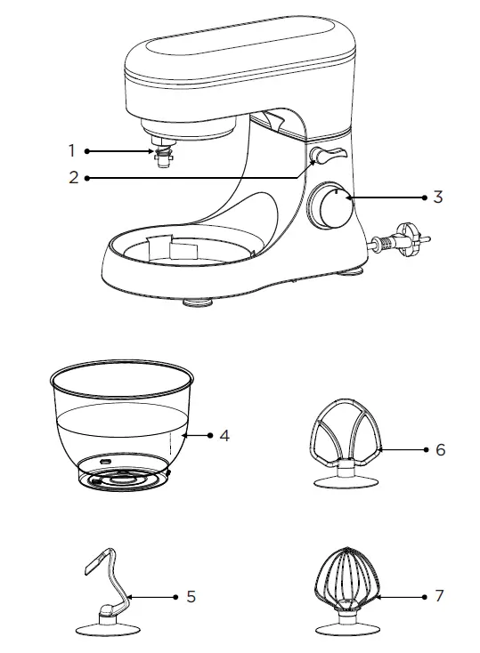 HEMA 80090021 Stand Mixer fig (3)