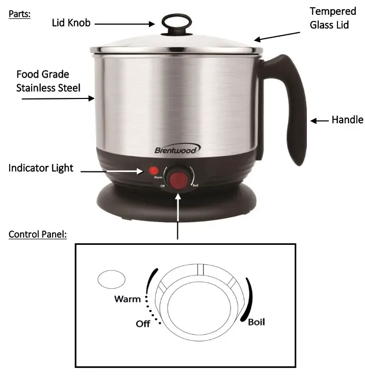 Brentwood Appliances HP-3013BK Hot Pot - 1