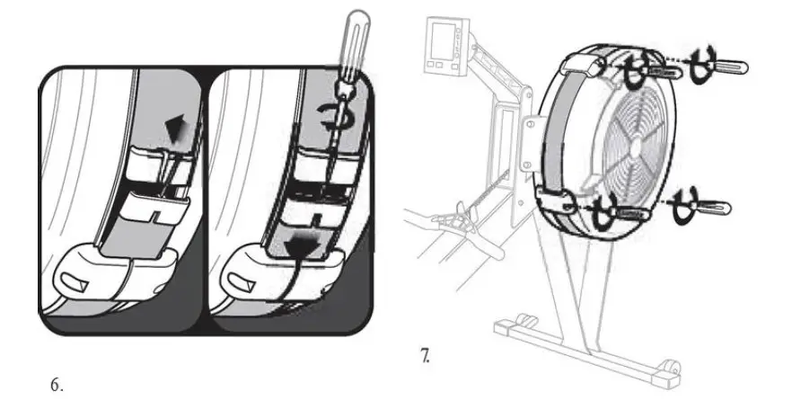 STORMRED SPTstorm033 Predator Rowing Machine - Load wheel check 2