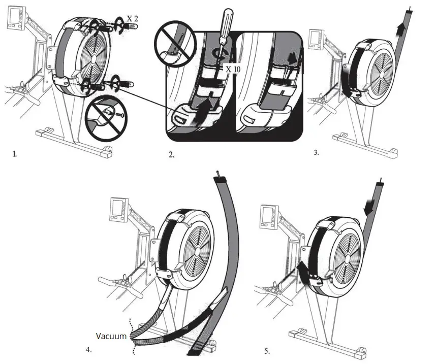 STORMRED SPTstorm033 Predator Rowing Machine - Load wheel check