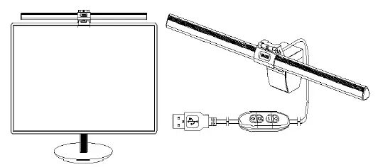 LEDLux-JF0182-Led-Lamp-Bar-For-PC-Computer-Screen-Monitor-FIG-2