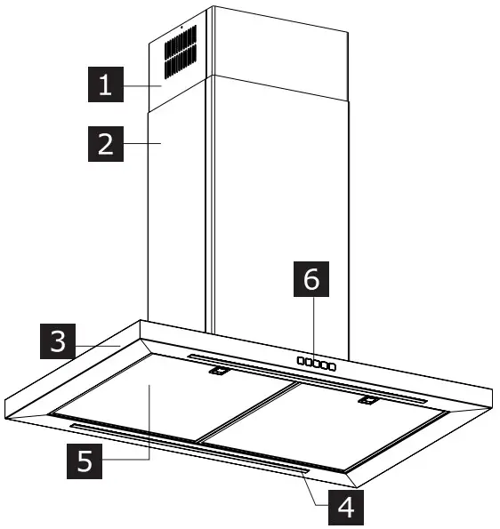 IKEA AA 22931991 SVÄVANDE Ceiling Mounted Extractor Hood Stainless Steel 90 cm - Product description