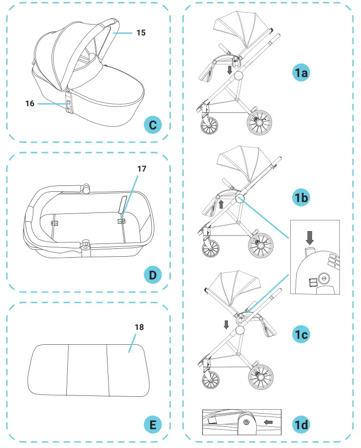 lionelo LO-RIYA Riya Grey Stone Stroller - Figure 2