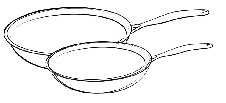 WELLFOR SA92430 3PLY Laser Nonstick Stainless Steel Frypan Set