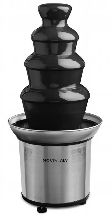 NOSTALGIA NCFF98SS 4-Tier Stainless Steel Chocolate -