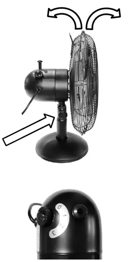 anko HEG30MBB 30cm Bench Fan 12