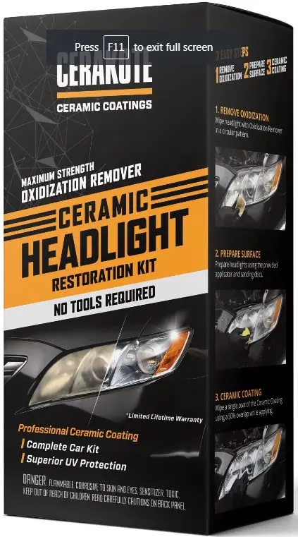 CERAKOTE AH-HLKITWM Ceramic Headlight Restoration Kit