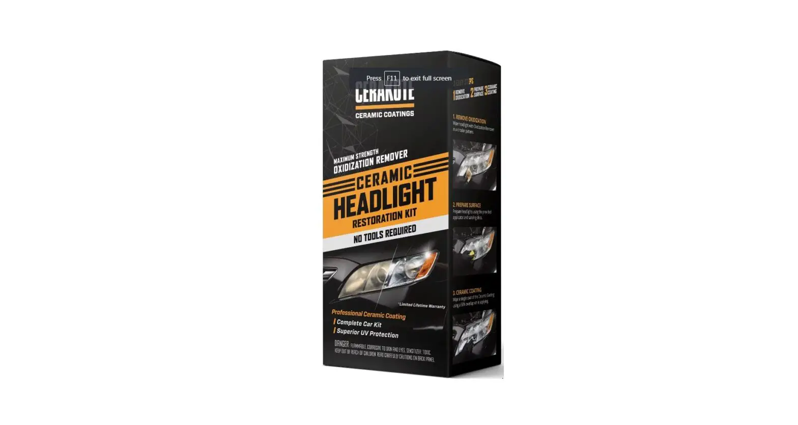 Cerakote Ah-hlkitwm Ceramic Headlight Restoration Kit User Manual