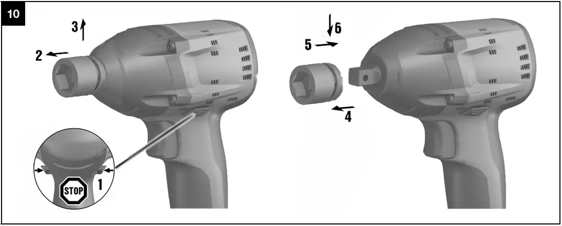 Removing the accessory tool