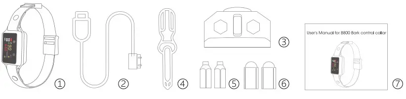 EatekPower Bark Control Collar - list