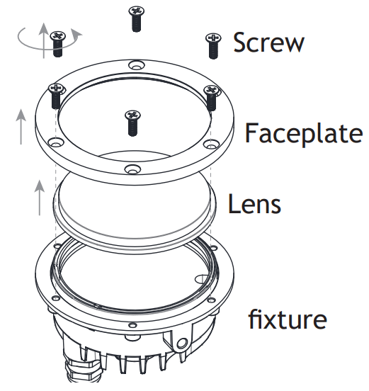 AMP Lighting AWL 5011IR B BZ Low Voltage Landscape Lighting - Faceplate and Lens