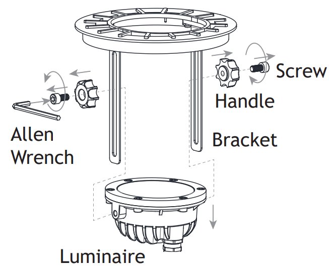 AMP Lighting AWL 5011IR B BZ Low Voltage Landscape Lighting - Luminaire from bracket
