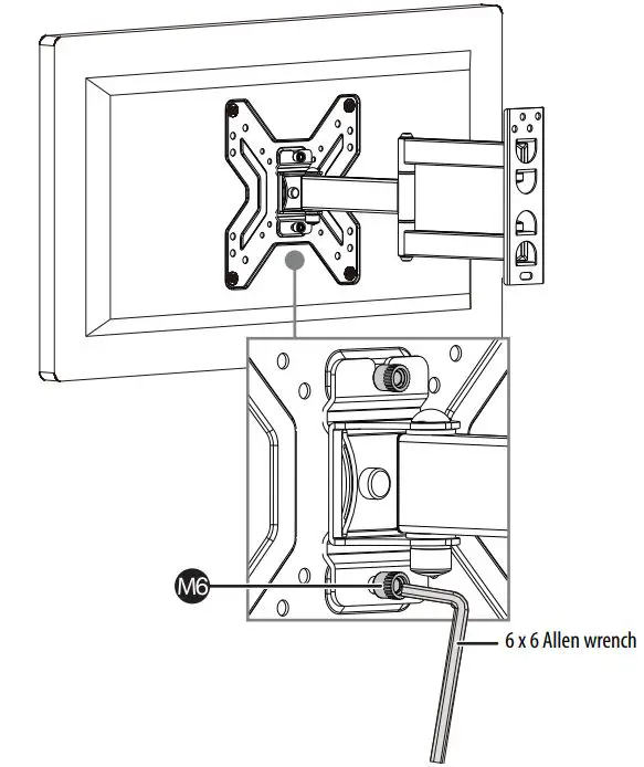 BEST BUY essentials BE-MSFM Full Motion Wall Mount for 19–50″ TVs User Guide - Adjusting the TV Mount