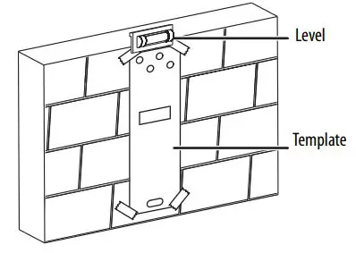 BEST BUY essentials BE-MSFM Full Motion Wall Mount for 19–50″ TVs User Guide - Align the center of the wall plate template at the height