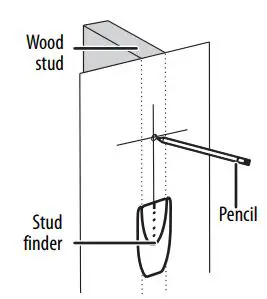 BEST BUY essentials BE-MSFM Full Motion Wall Mount for 19–50″ TVs User Guide - Locate the center of a stud with a stud finder