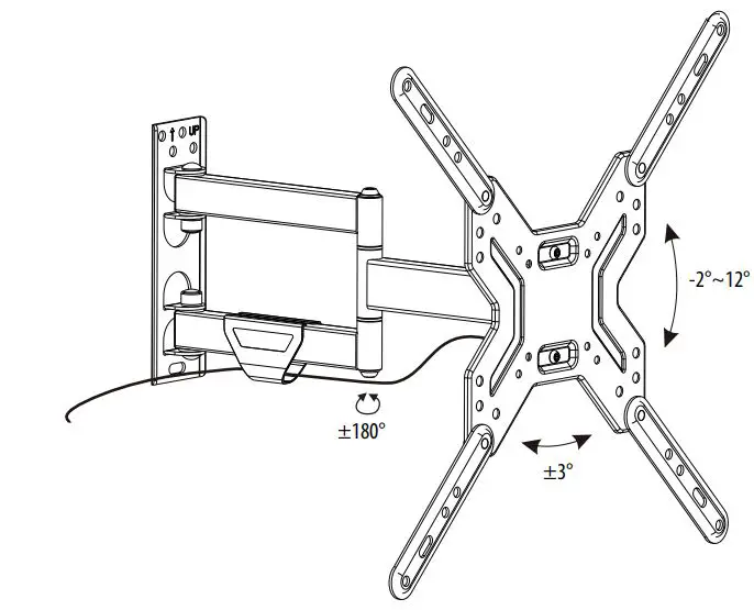 BEST BUY essentials BE-MSFM Full Motion Wall Mount for 19–50″ TVs User Guide - Rotating and tilting your TV