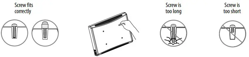 BEST BUY essentials BE-MSFM Full Motion Wall Mount for 19–50″ TVs User Guide - screws