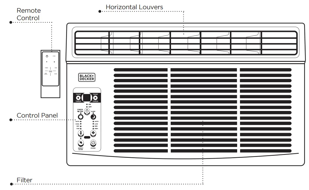BLACK DECKER BD06WT6 Electronic Window Air Conditioner - Fig 24