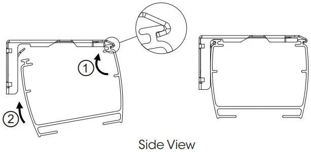 VENETA 65101 10237 D Cordloop Honeycomb Blind - Side View