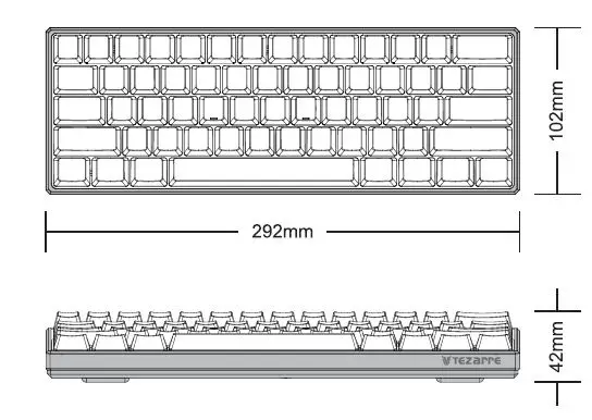 TEZARRE-TK61-Mechanical-Gaming-Keyboard-6