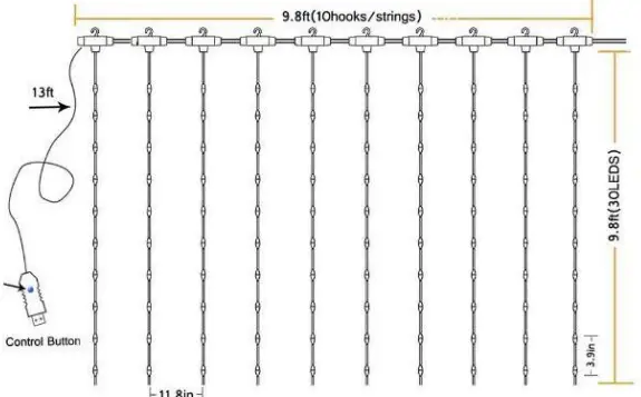 ZOUTOG Curtain String Lights-fig2