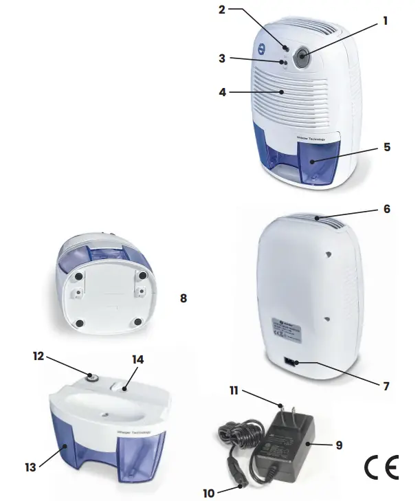 Eva-Dry EDV 1100 Petite Dehumidifier - Fig 1