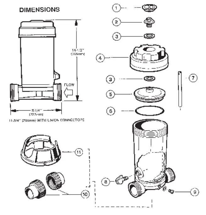 HAYWARD SERIES CL100 110 Automatic Chlorine Feeders - fig 4