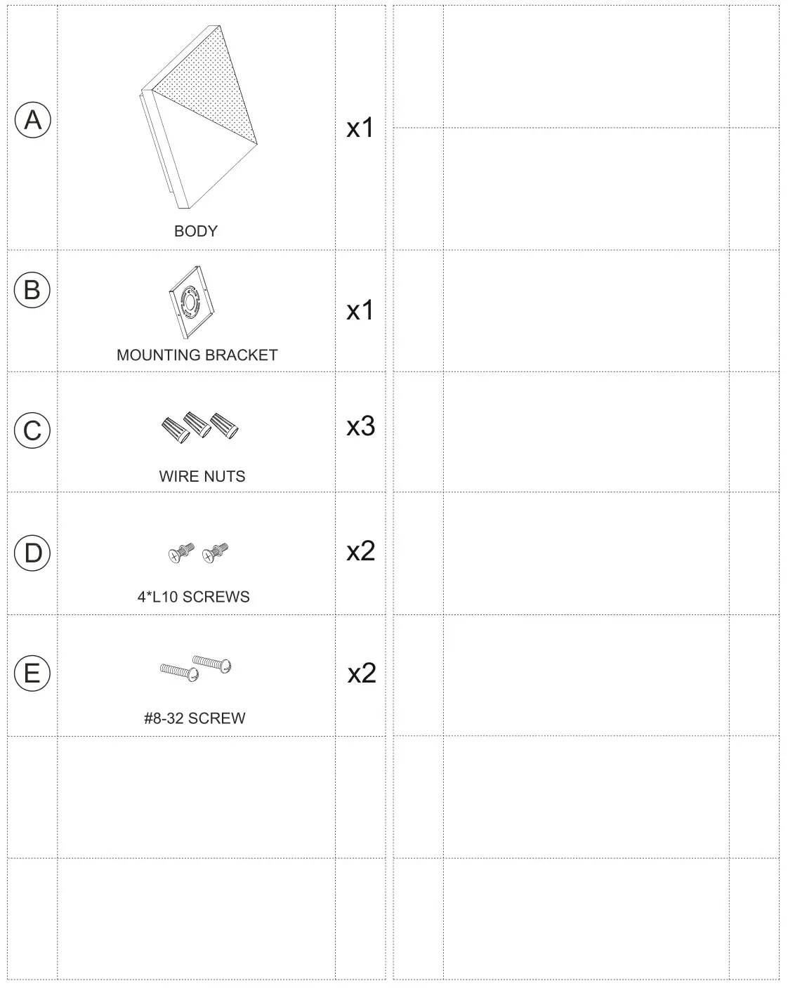 ET2 Contemporary Lighting E41284 Alumilux LED Outdoor Wall Sconce - component