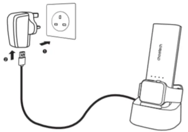 Choetech T315 Portable Power Bank to Apple Watch - Charging Dock