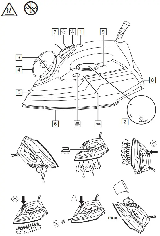 Russell Hobbs 26340 56 Ultra Coconut Smooth Stream Iron - Figure 1