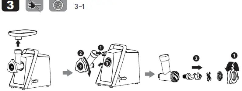 Amica-MM-3011-Meat-Grinder-Instruction-FIG-6