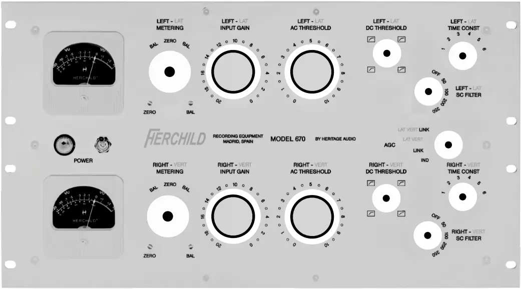 Heritage Audio 670 - RECALL SHEETS