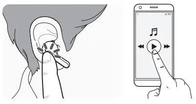 LG TONE Free Bluetooth Stereo Headset HBS - Playing Music