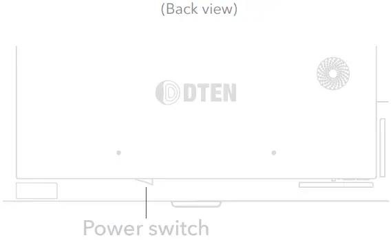 DTEN D7 55 Inch Dual Display Features - Plug in the power